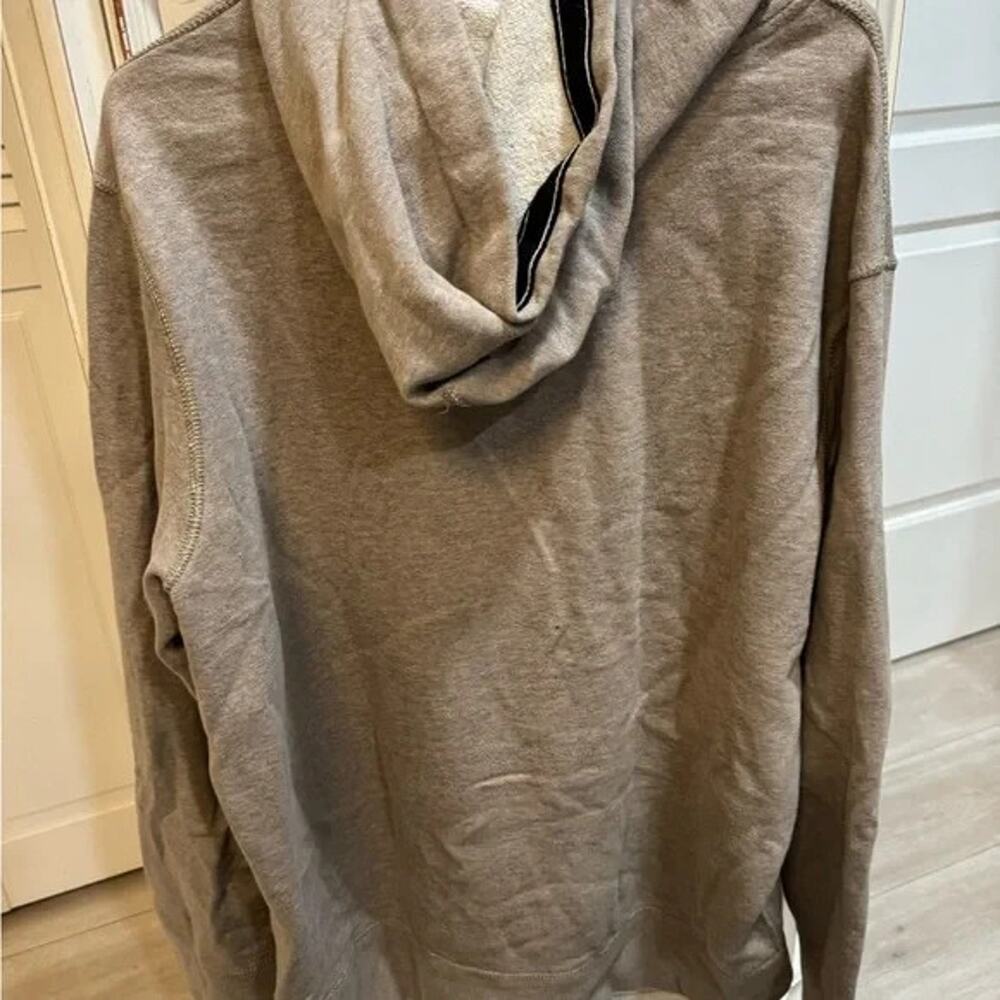 American Eagle Outfitters Brown Tan Hoodie Sweatshirt 1977 Logo Cotton - Picture 5 of 9
